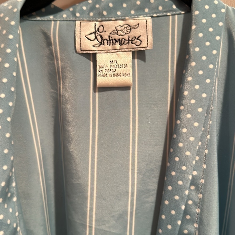 J.O. Intimates Blue Robe Size M/L - Picture 2 of 4